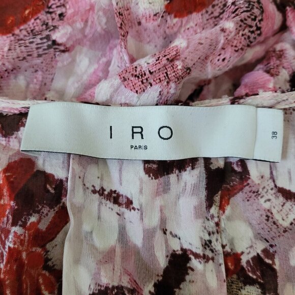 IRO PARIS  carlina ruffled dress Size 38 (FR) US 6 abstract print - Picture 6 of 6